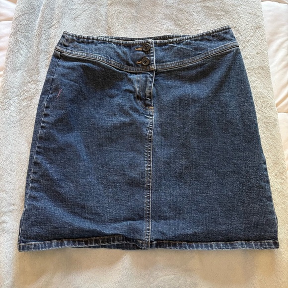 Ann Taylor Women’s Blue Dark Wash Denim Mini Skirt - Picture 1 of 7